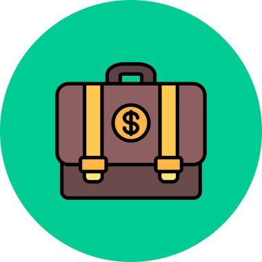 evrak çantası ikonu vektör illüstrasyonu