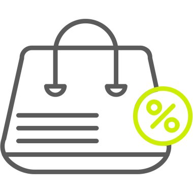 İkonlu yüzde indirim. vektör illüstrasyonu