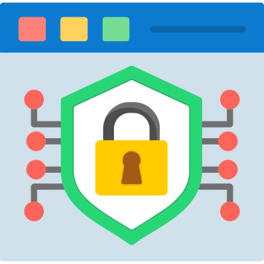 Güvenli web vektör simgesi