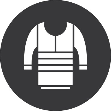 Yelek ikonu. Web tasarımı için yelek vektör simgesinin basit çizimi