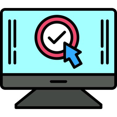 İşaretle. Web simgesi vektör illüstrasyonu