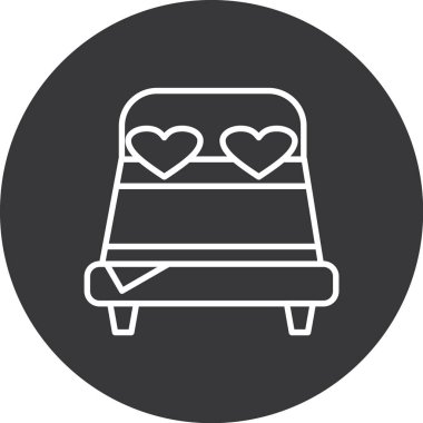 Yatağa. Web simgesi basit illüstrasyon