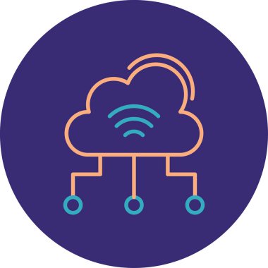 bulut simgesi, vektör illüstrasyonu