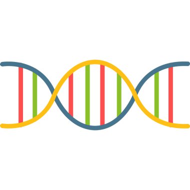 Bir DNA molekül simgesinin vektör çizimi