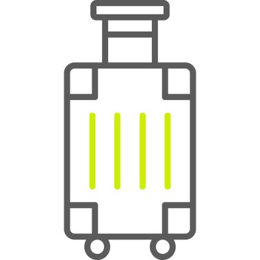 bagaj web simgesi, basit vektör illüstrasyonu