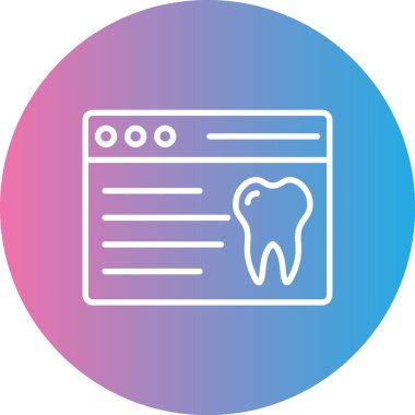 Modern diş simgesinin vektör illüstrasyonu