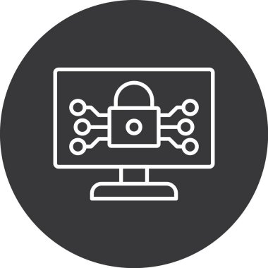 vektör lcd simgesi illüstrasyonu