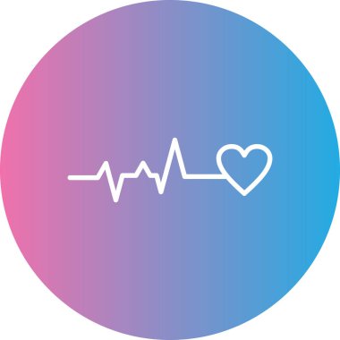 Bir kalp simgesinin vektör illüstrasyonu