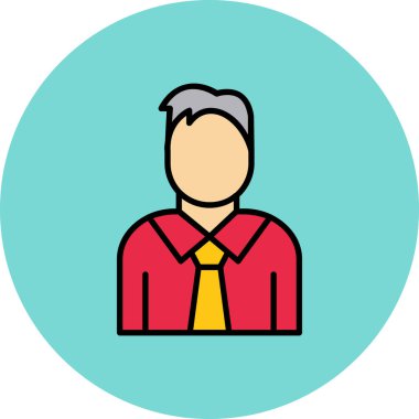 Adamım. Web simgesi basit illüstrasyon