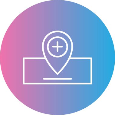 Vektör konumu simge illüstrasyonu