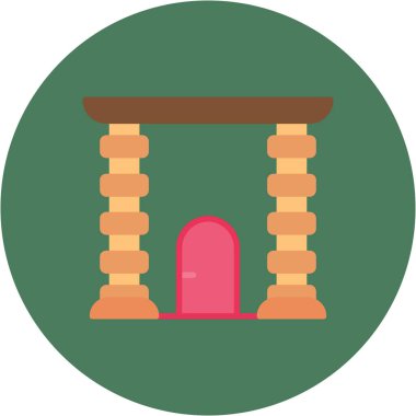 bina simgesi, vektör illüstrasyonu