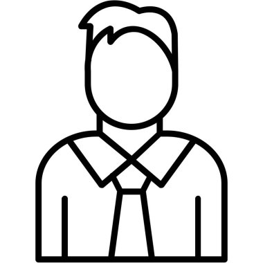 İş adamı simgesi vektör illüstrasyonu