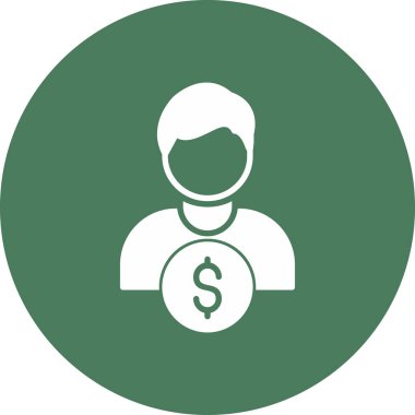 Dolar. Web simgesi basit illüstrasyon