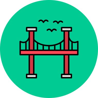 Köprü web simge vektör çizim