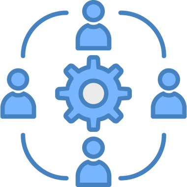 iş insanları grup simgesi ana hatlar biçiminde