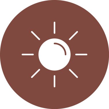 Güneş. Web simgesi basit illüstrasyon