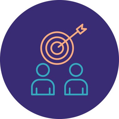 vektör hedef simgesi illüstrasyonu