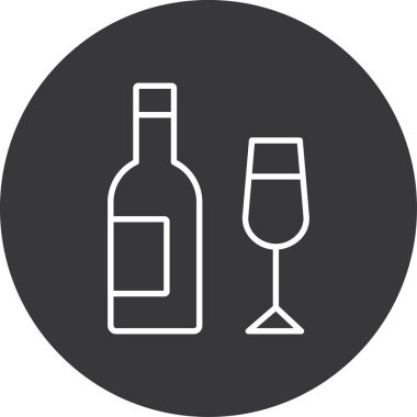 Şampanya Kadehi simge vektör çizim