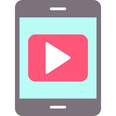 video. Web simgesi basit illüstrasyon