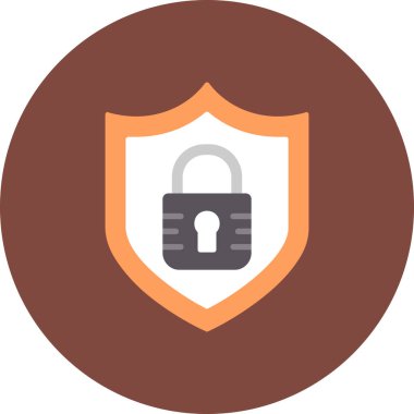 güvenlik düz vektör simgesi