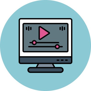 video simgesi vektör illüstrasyonu