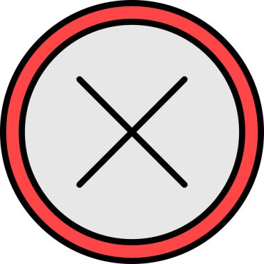 çapraz simge vektör illüstrasyonu