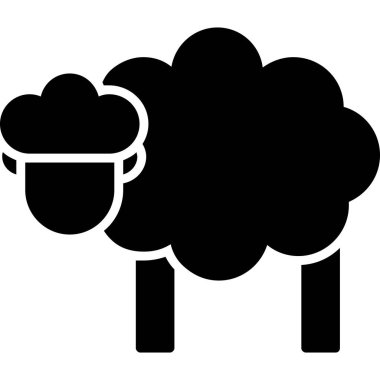 Koyun ikonu vektör illüstrasyonu