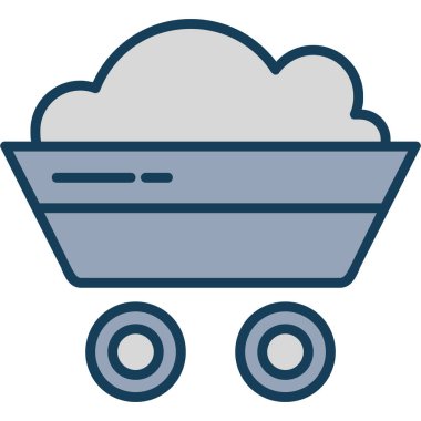 Bulut. Web simgesi basit illüstrasyon