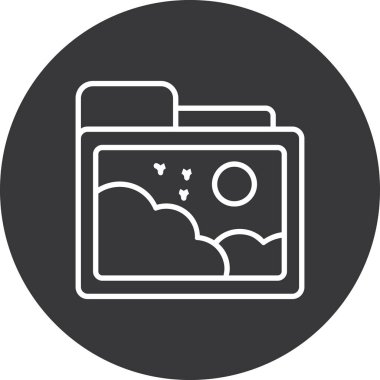 kamera fotoğraf simgesi ana hatlar biçiminde