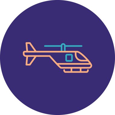 Helikopter simgesi vektör illüstrasyonu