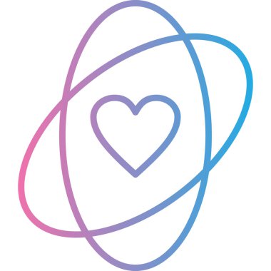 eşsiz kalp vektör simgesi