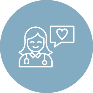 Doktor, kalbi olan kadın.