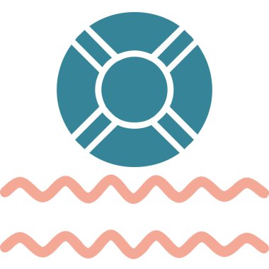 Bir deniz arka planının vektör illüstrasyonu