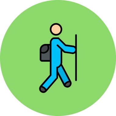 Yürüyen Adam simgesi vektör illüstrasyonu