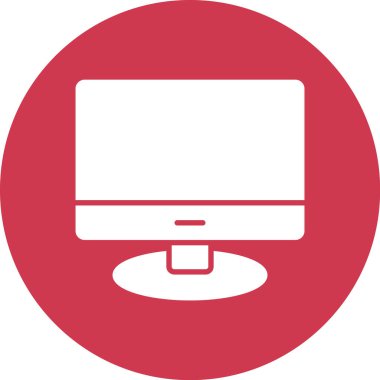 bilgisayar monitörü ikon vektör illüstrasyonu