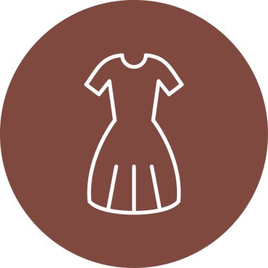 Elbise. Web simgesi vektör illüstrasyonu