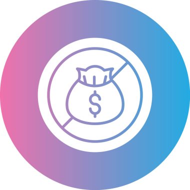 Para simgesinin vektör illüstrasyonu