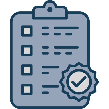 Kontrol listesi. Web simgesi basit illüstrasyon