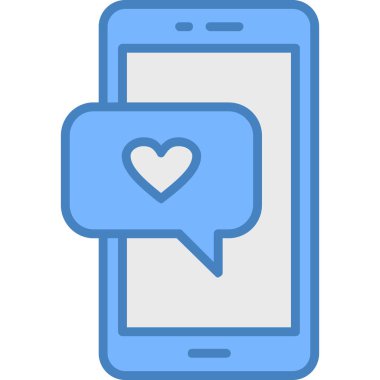 Mesaj var. Web simgesi basit illüstrasyon