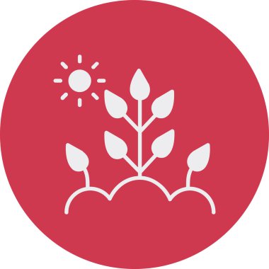 Bir bitki simgesinin vektör illüstrasyonu