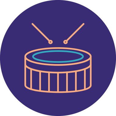 davul. Web simgesi basit illüstrasyon