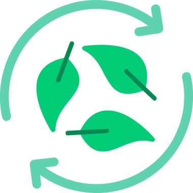 Yaprak ikonu vektör illüstrasyonu