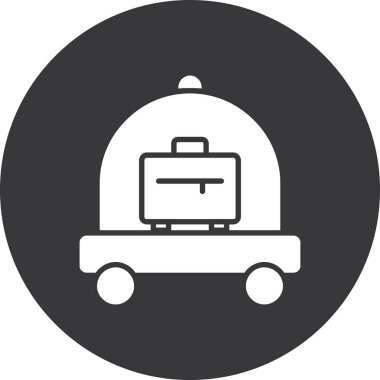 bagaj vektör simgesi modern basit illüstrasyon, bavul