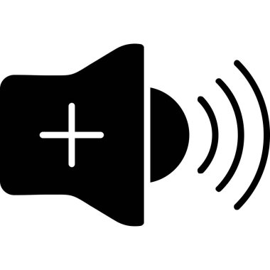Ses Kabartma Vektörü Simgesi Tasarımı