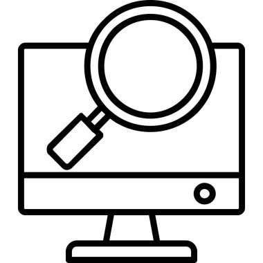 Arama simgesi, vektör illüstrasyonu