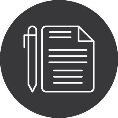 Belge simgesinin vektör illüstrasyonu