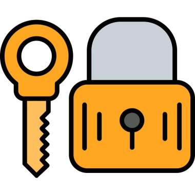 Anahtar simgesi vektör illüstrasyonu