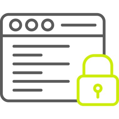 Güvenli kilit simgesi vektör illüstrasyonu