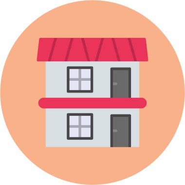 bina simgesi, vektör illüstrasyonu