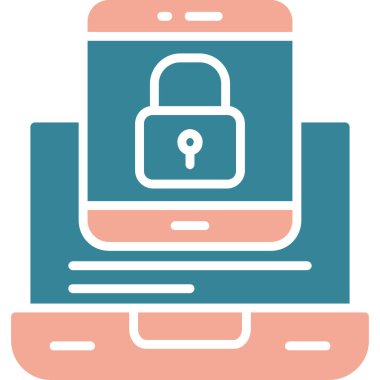 Kilit. Web simgesi basit illüstrasyon